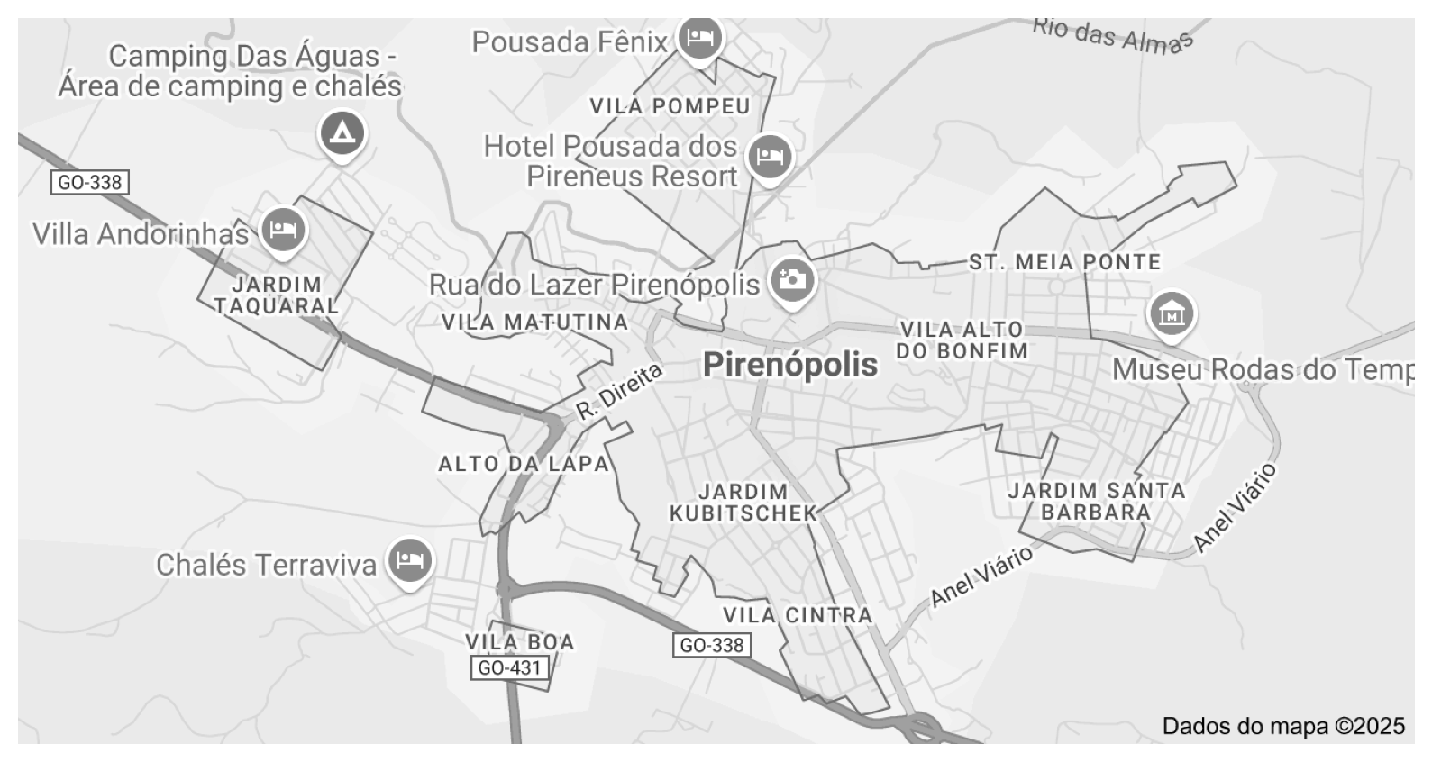 Mapa de Pirenópolis